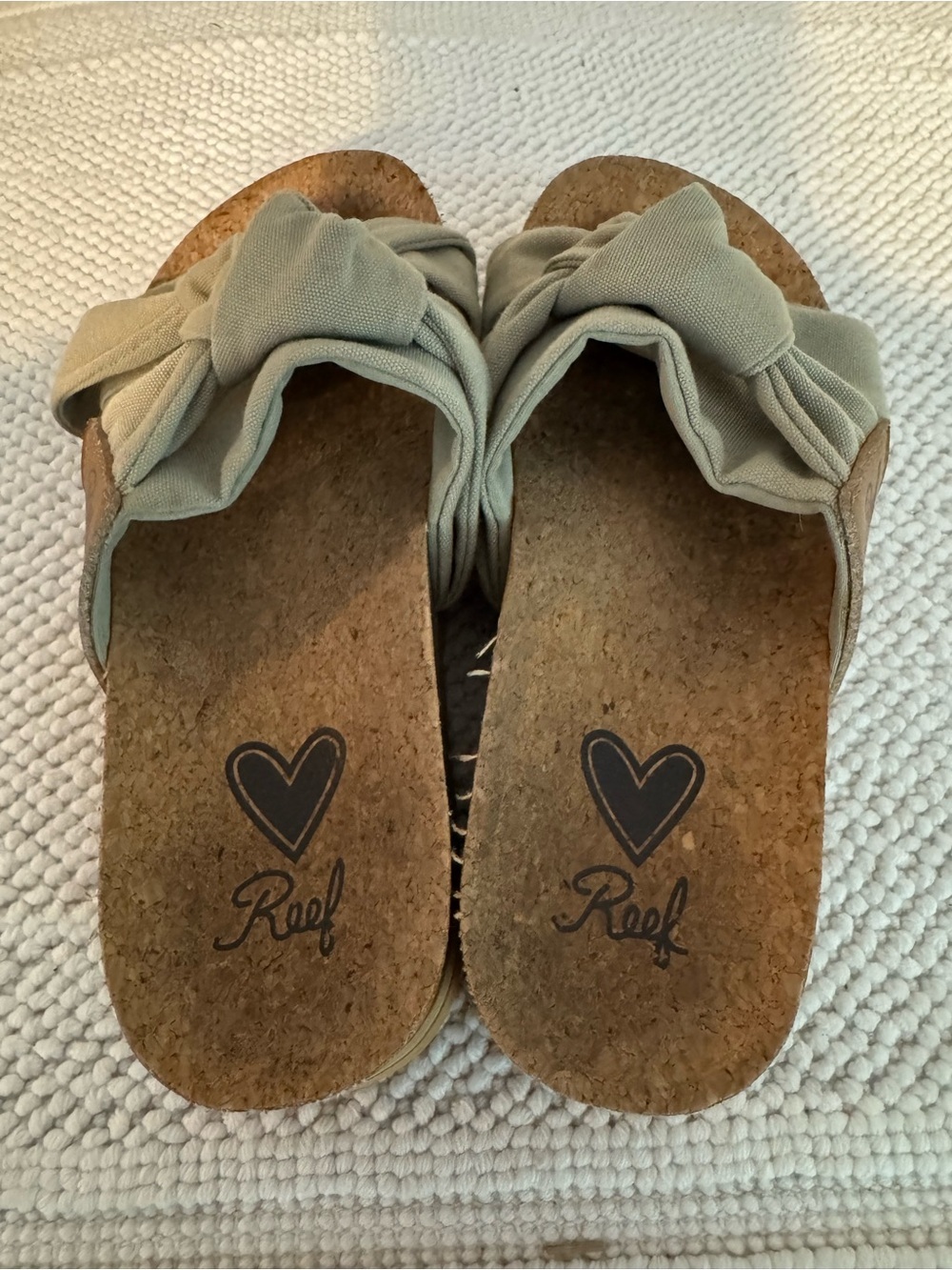 Reef Cushion Vista Knot Slide Sandals Beige Women’s US 6 - Picture 2 of 5